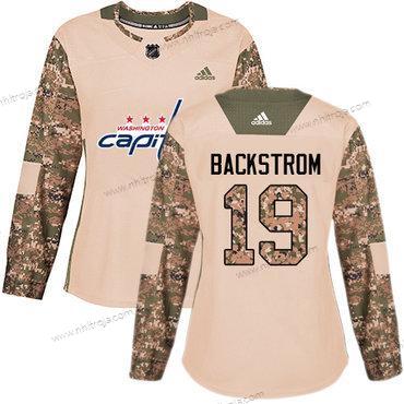 Adidas Dam Washington Capitals #19 Nicklas Backstrom Camo Autentisk 2017 Veterans Day Stitched NHL Tröjor