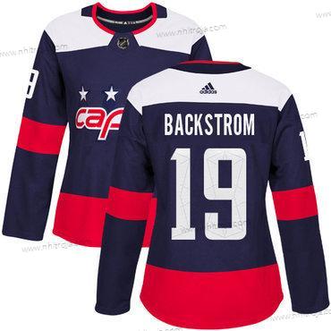 Adidas Dam Washington Capitals #19 Nicklas Backstrom Marin Autentisk 2018 Stadium Series Stitched NHL Tröjor