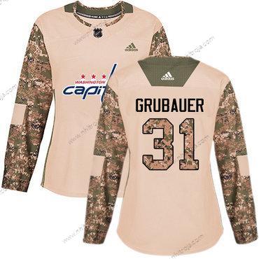 Adidas Dam Washington Capitals #31 Philipp Grubauer Camo Autentisk 2017 Veterans Day Stitched NHL Tröjor