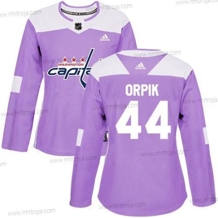 Adidas Dam Washington Capitals #44 Brooks Orpik Lila Autentisk Bekämpar cancer Stitched NHL Tröjor