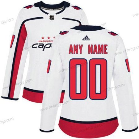 Adidas Dam Washington Capitals Skräddarsydda Vit Autentisk NHL Borta Tröjor