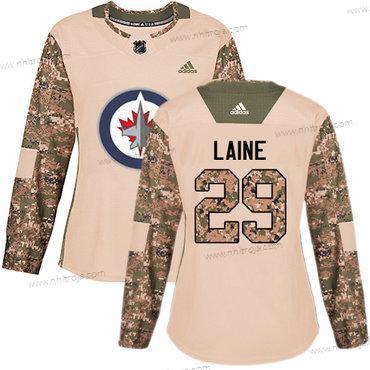 Adidas Dam Winnipeg Jets #29 Patrik Laine Camo Autentisk 2017 Veterans Day Stitched NHL Tröjor