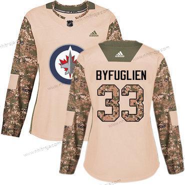 Adidas Dam Winnipeg Jets #33 Dustin Byfuglien Camo Autentisk 2017 Veterans Day Stitched NHL Tröjor