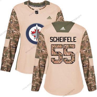 Adidas Dam Winnipeg Jets #55 Mark Scheifele Camo Autentisk 2017 Veterans Day Stitched NHL Tröjor