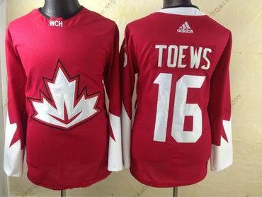 Adidas Herrar 2016 IIHF Team Kanada #16 Jonathan Toews Röd Ice Hockey Stitched Tröjor