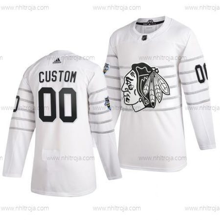 Adidas Herrar 2020 NHL All-Star Game Skräddarsydda Chicago Blackhawks Autentisk Vit Tröjor