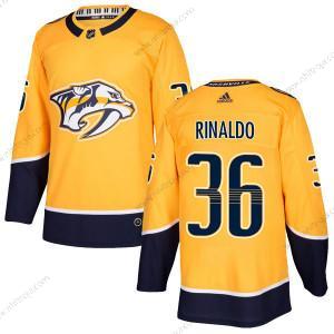 Adidas Herrar #36 Zac Rinaldo Nashville Predators Autentisk Guld Hemma Tröjor