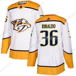 Adidas Herrar #36 Zac Rinaldo Nashville Predators Autentisk Vit Borta Tröjor