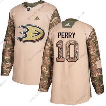 Adidas Herrar Anaheim Ducks #10 Corey Perry Camo Autentisk 2017 Veterans Day Stitched NHL Tröjor