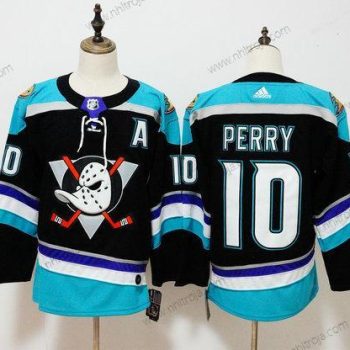 Adidas Herrar Anaheim Ducks #10 Corey Perry Svart Alternativ Autentisk Player Tröjor