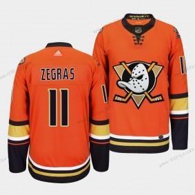 Adidas Herrar Anaheim Ducks #11 Trevor Zegras Orange Autentisk Tröjor