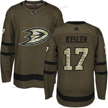 Adidas Herrar Anaheim Ducks #17 Ryan Kesler Grön Salute to Service Stitched NHL Tröjor