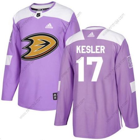 Adidas Herrar Anaheim Ducks #17 Ryan Kesler Lila Autentisk Bekämpar cancer Stitched NHL Tröjor