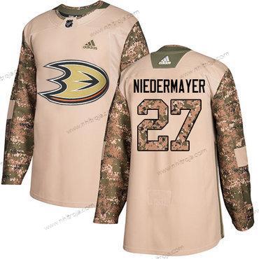 Adidas Herrar Anaheim Ducks #27 Scott Niedermayer Camo Autentisk 2017 Veterans Day Stitched NHL Tröjor