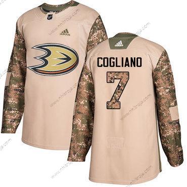 Adidas Herrar Anaheim Ducks #7 Andrew Cogliano Camo Autentisk 2017 Veterans Day Stitched NHL Tröjor