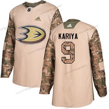 Adidas Herrar Anaheim Ducks #9 Paul Kariya Camo Autentisk 2017 Veterans Day Stitched NHL Tröjor