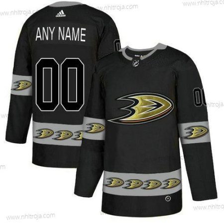 Adidas Herrar Anaheim Ducks Skräddarsydda Team Logos Svart Tröjor