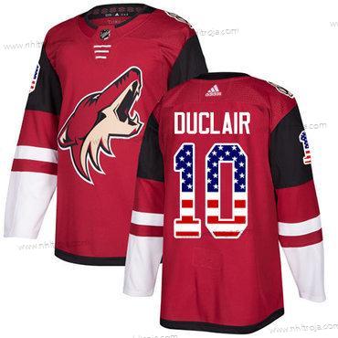 Adidas Herrar Arizona Coyotes #10 Anthony Duclair Röd Autentisk USA Flag Stitched NHL Hemma Tröjor