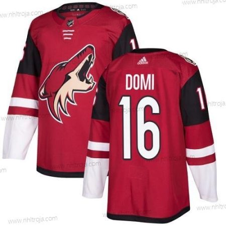 Adidas Herrar Arizona Coyotes #16 Max Domi Röd Autentisk Stitched NHL Hemma Tröjor