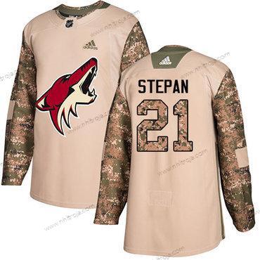 Adidas Herrar Arizona Coyotes #21 Derek Stepan Camo Autentisk 2017 Veterans Day Stitched NHL Tröjor