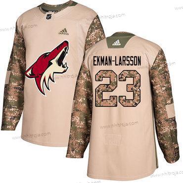 Adidas Herrar Arizona Coyotes #23 Oliver Ekman-Larsson Camo Autentisk 2017 Veterans Day Stitched NHL Tröjor