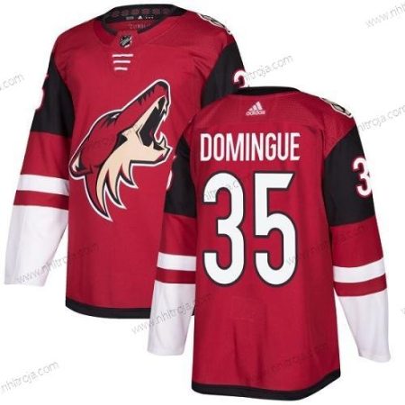 Adidas Herrar Arizona Coyotes #35 Louis Domingue Röd Autentisk Stitched NHL Hemma Tröjor