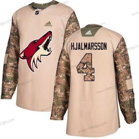 Adidas Herrar Arizona Coyotes #4 Niklas Hjalmarsson Camo Autentisk 2017 Veterans Day Stitched NHL Tröjor