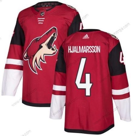 Adidas Herrar Arizona Coyotes #4 Niklas Hjalmarsson Röd Autentisk Stitched NHL Hemma Tröjor