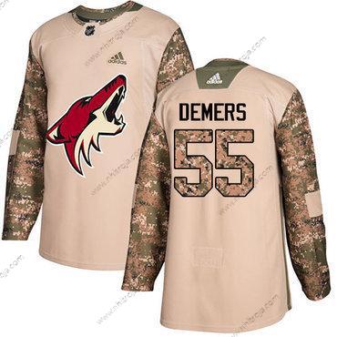 Adidas Herrar Arizona Coyotes #55 Jason Demers Camo Autentisk 2017 Veterans Day Stitched NHL Tröjor