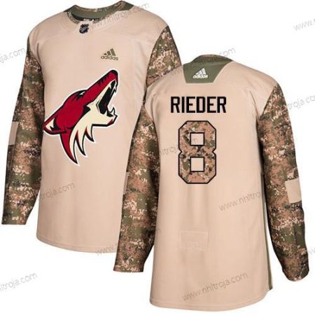 Adidas Herrar Arizona Coyotes #8 Tobias Rieder Camo Autentisk 2017 Veterans Day Stitched NHL Tröjor