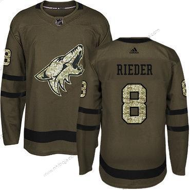 Adidas Herrar Arizona Coyotes #8 Tobias Rieder Grön Salute to Service Stitched NHL Tröjor