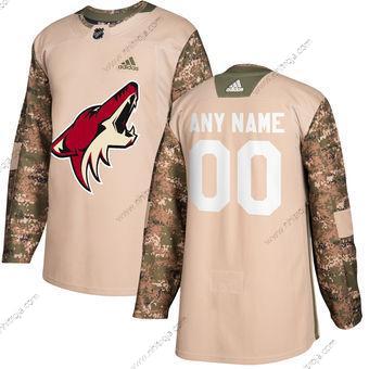 Adidas Herrar Arizona Coyotes Skräddarsydda Camo Veterans Day Träning Tröjor