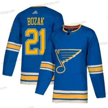 Adidas Herrar Autentisk St. Louis Blues #21 Tyler Bozak Blå Alternativ Official Tröjor