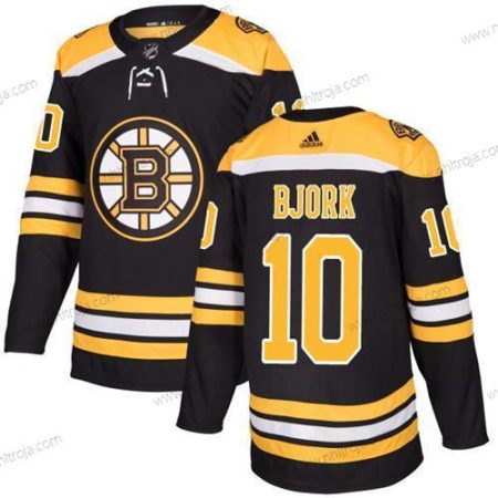 Adidas Herrar Boston Bruins #10 Anders Bjork Svart Autentisk Stitched NHL Hemma Tröjor