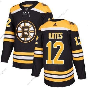 Adidas Herrar Boston Bruins #12 Adam Oates Svart Autentisk Stitched NHL Hemma Tröjor