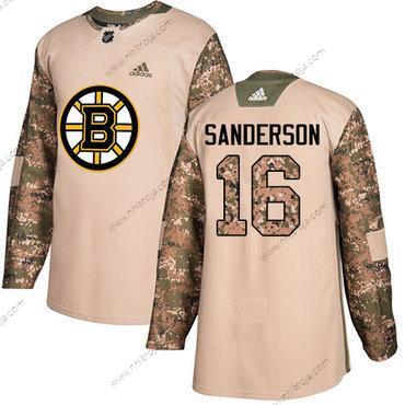 Adidas Herrar Boston Bruins #16 Derek Sanderson Camo Autentisk 2017 Veterans Day Stitched NHL Tröjor