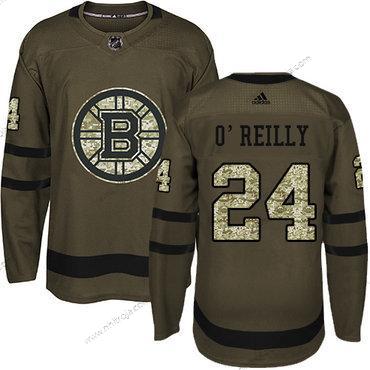 Adidas Herrar Boston Bruins #24 Terry O’Reilly Grön Salute to Service Stitched NHL Tröjor