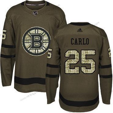 Adidas Herrar Boston Bruins #25 Brandon Carlo Grön Salute to Service Stitched NHL Tröjor