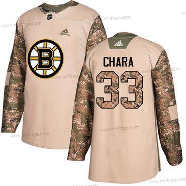 Adidas Herrar Boston Bruins #33 Zdeno Chara Camo Autentisk 2017 Veterans Day Stitched NHL Tröjor