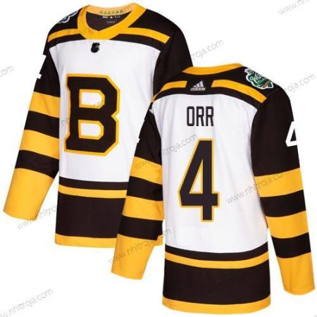 Adidas Herrar Boston Bruins #4 Bobby Orr Vit Autentisk 2019 Vinter Klassisk Stitched NHL Tröjor