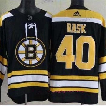 Adidas Herrar Boston Bruins #40 Tuukka Rask Svart 2017-2018 Hockey Stitched NHL Tröjor