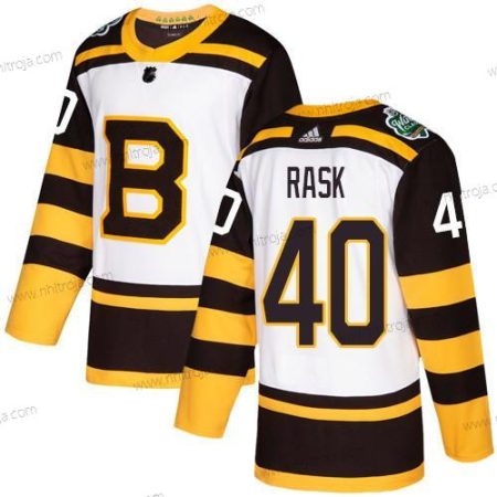 Adidas Herrar Boston Bruins #40 Tuukka Rask Vit Autentisk 2019 Vinter Klassisk Stitched NHL Tröjor