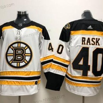 Adidas Herrar Boston Bruins #40 Tuukka Rask Vit Road Autentisk Stitched NHL Tröjor