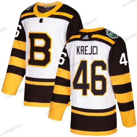 Adidas Herrar Boston Bruins #46 David Krejci Vit Autentisk 2019 Vinter Klassisk Stitched NHL Tröjor