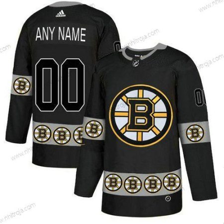 Adidas Herrar Boston Bruins Skräddarsydda Team Logos Svart Tröjor