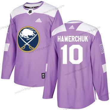 Adidas Herrar Buffalo Sabres #10 Dale Hawerchuk Lila Autentisk Bekämpar cancer Stitched NHL Tröjor