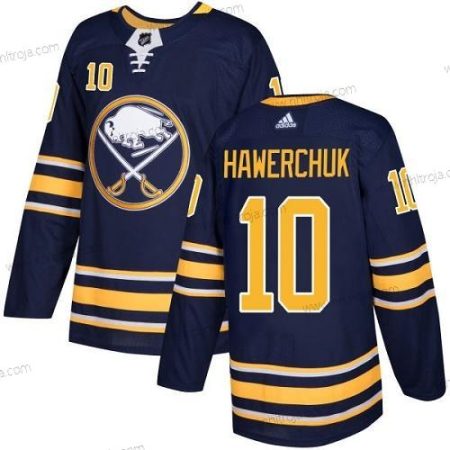 Adidas Herrar Buffalo Sabres #10 Dale Hawerchuk Marin Blå Autentisk Stitched NHL Hemma Tröjor