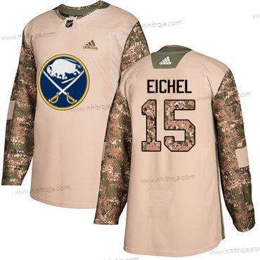 Adidas Herrar Buffalo Sabres #15 Jack Eichel Camo Autentisk 2017 Veterans Day Stitched NHL Tröjor