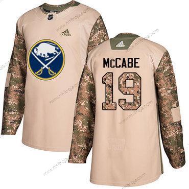 Adidas Herrar Buffalo Sabres #19 Jake Mccabe Camo Autentisk 2017 Veterans Day Stitched NHL Tröjor