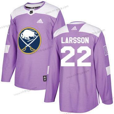 Adidas Herrar Buffalo Sabres #22 Johan Larsson Lila Autentisk Bekämpar cancer Stitched NHL Tröjor